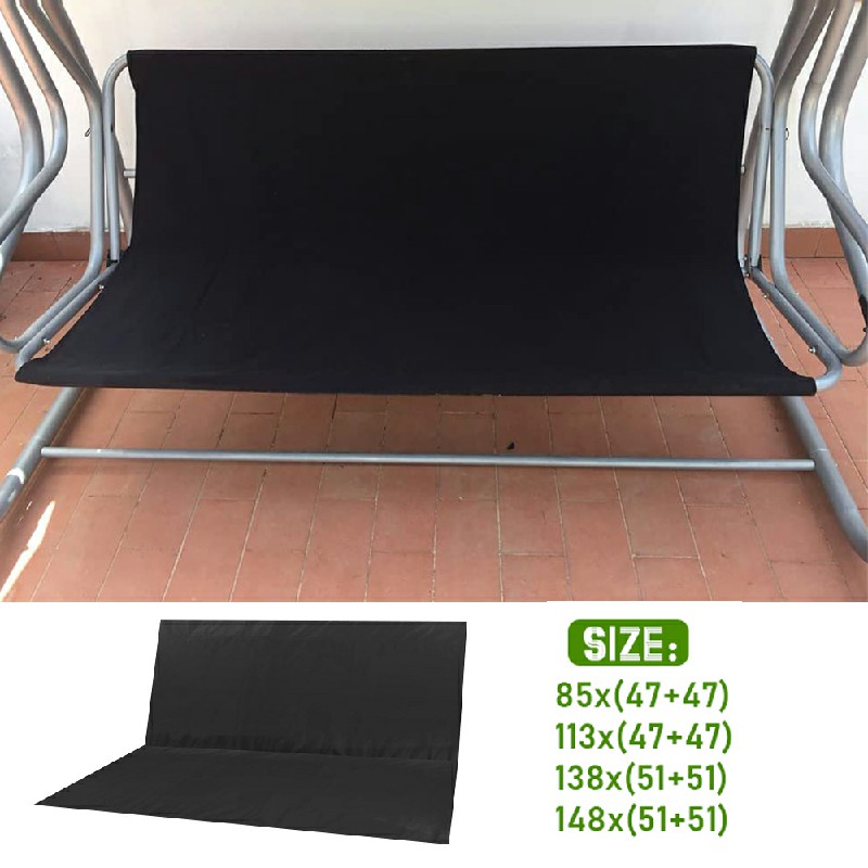 Replacement Part For Swing Seat Cover Garden Swinging Bench/Hammock 148x51x51cm Black