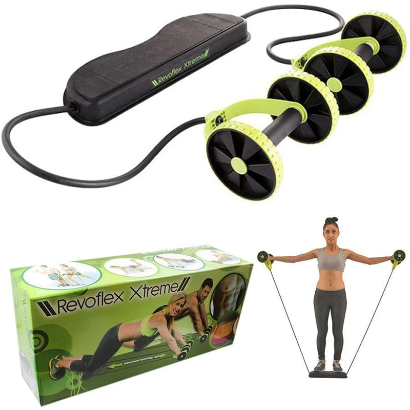 Revoflex Xtreme Exerciser Wheel Total Body Gym Abdominal Resistance