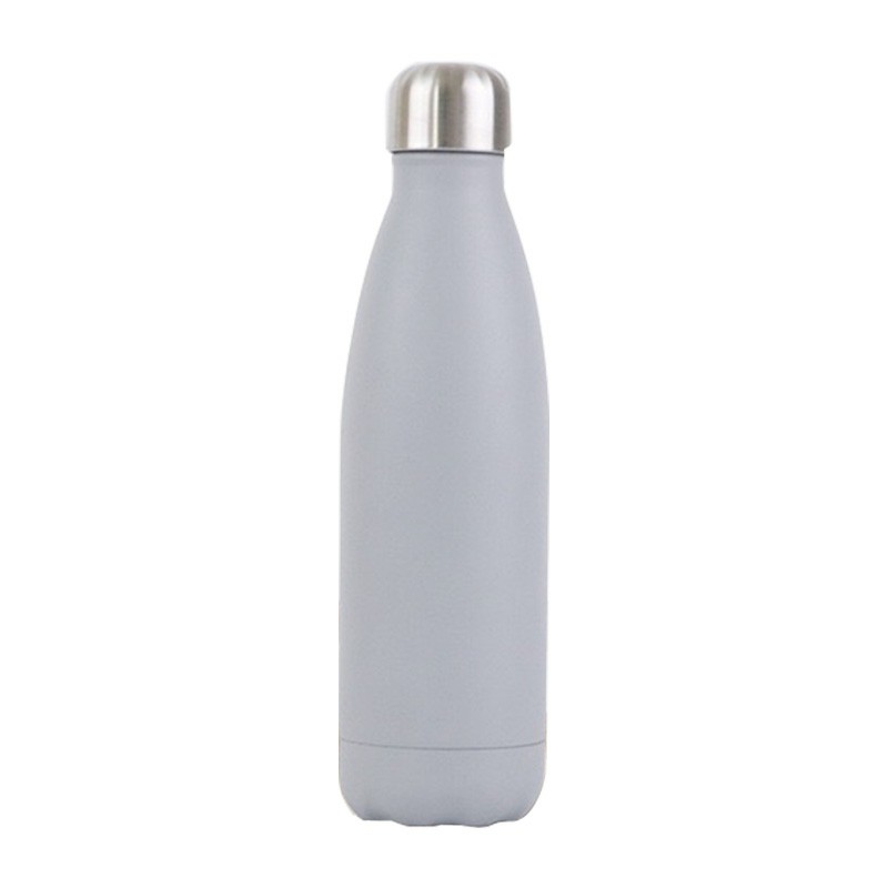 Rubber Paint 500ML Water Flask Stainless Steel Double Wall Vacuum Insulated Keep Hot and Cold Water Bottle - Matte Grey