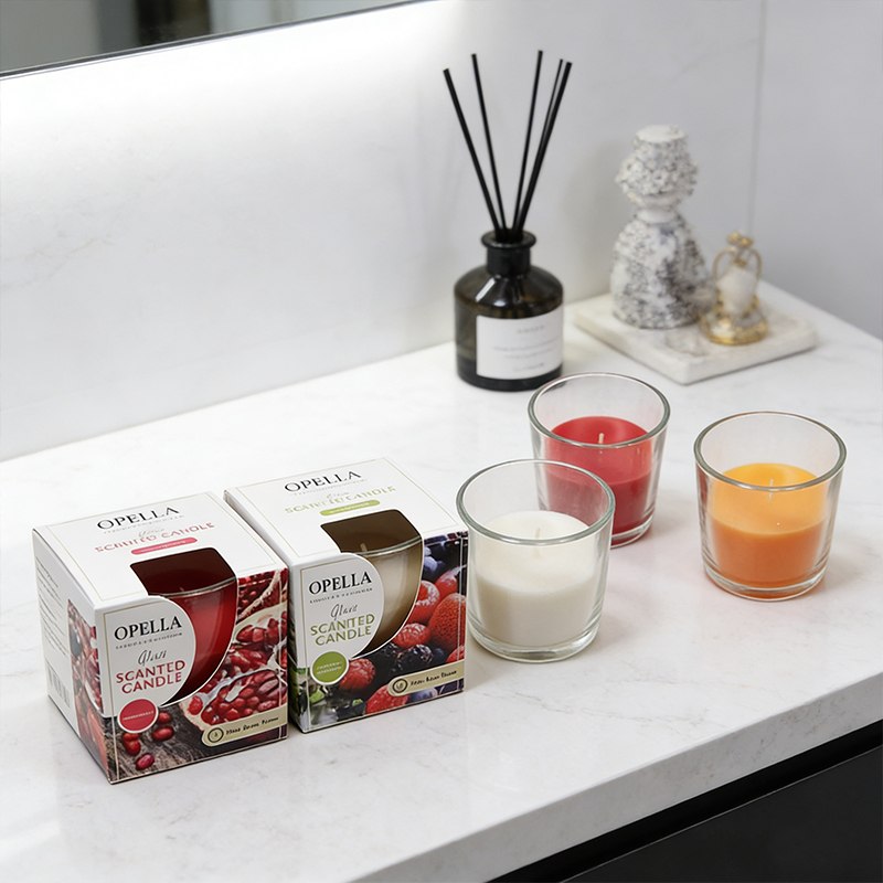 Scented Candle In Glass Jar Jasmine Blossom and Fruity Fragrance Candles for Wedding Table Centerpiece Home Decor Gift Party Random Sent