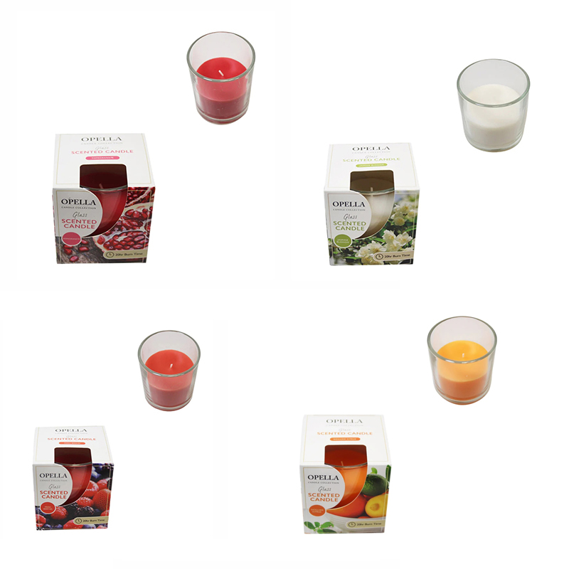 Scented Candle In Glass Jar Jasmine Blossom and Fruity Fragrance Candles for Wedding Table Centerpiece Home Decor Gift Party Random Sent