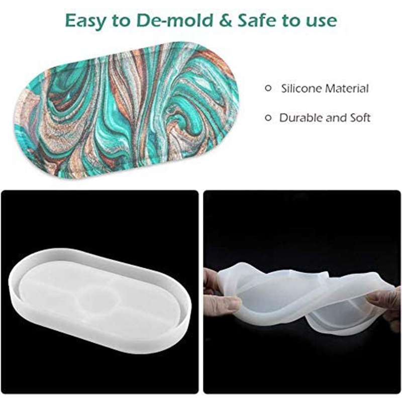 Silicone Resin Mound Oval Jewelry DIY Making Molds