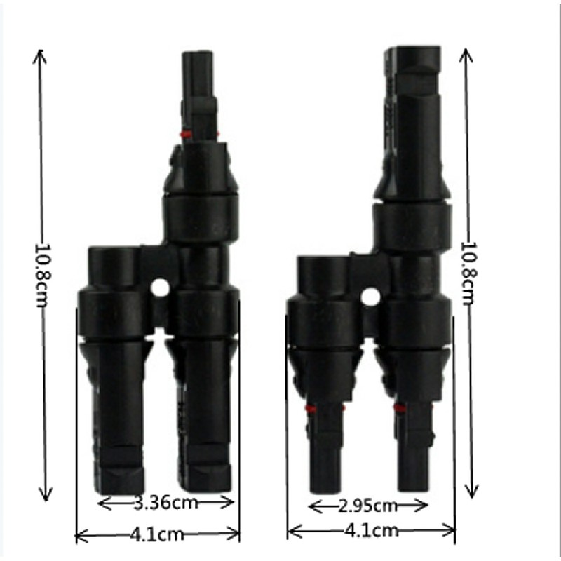 Solar Panel Diode T Connector Fuseholder Splitters Coupler Compatible with MC4