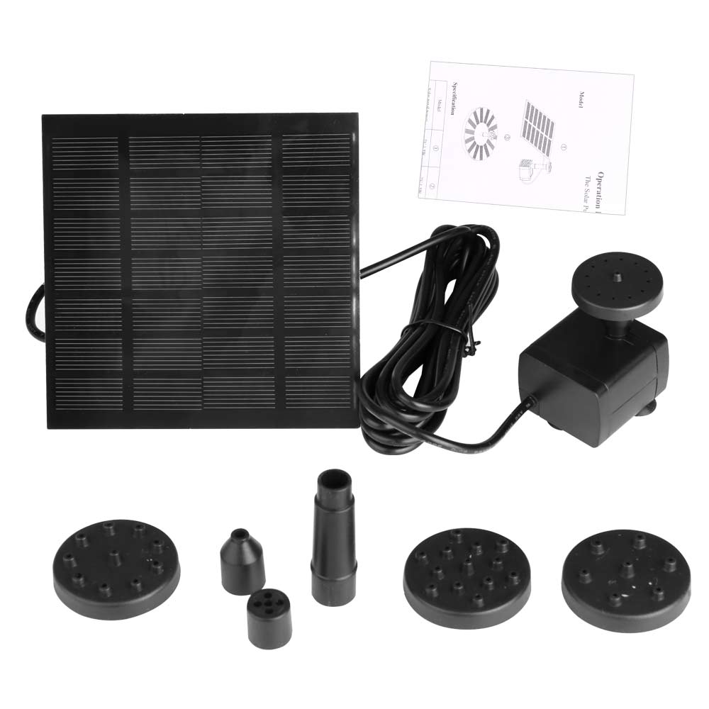 Solar Panel Powered Water Feature Plants Pump Garden Pool Pond Aquarium Fountain.