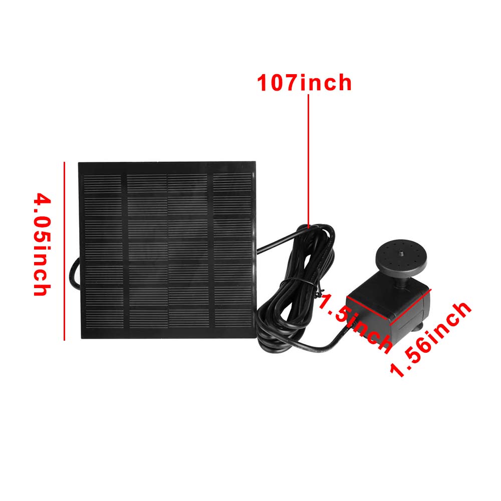 Solar Panel Powered Water Feature Plants Pump Garden Pool Pond Aquarium Fountain.