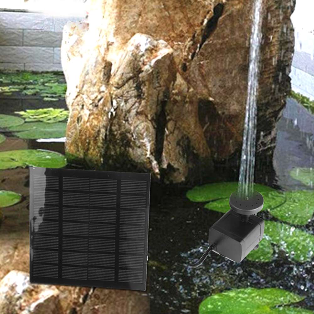 Solar Panel Powered Water Feature Plants Pump Garden Pool Pond Aquarium Fountain.