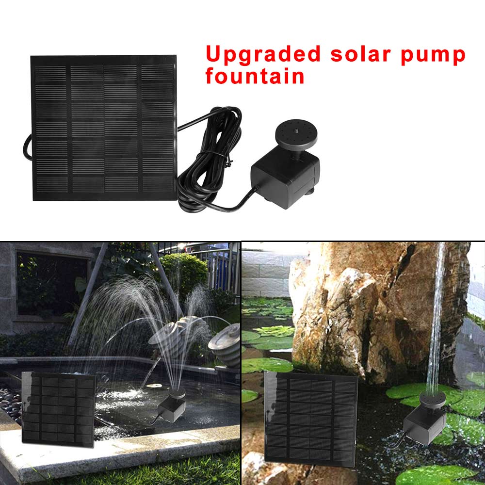 Solar Panel Powered Water Feature Plants Pump Garden Pool Pond Aquarium Fountain.