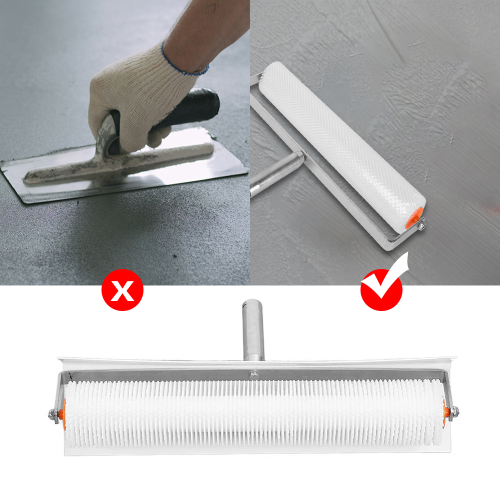 Spiked Roller with Removable Splash Guard Self Leveling Concrete Floor Leveling Tools