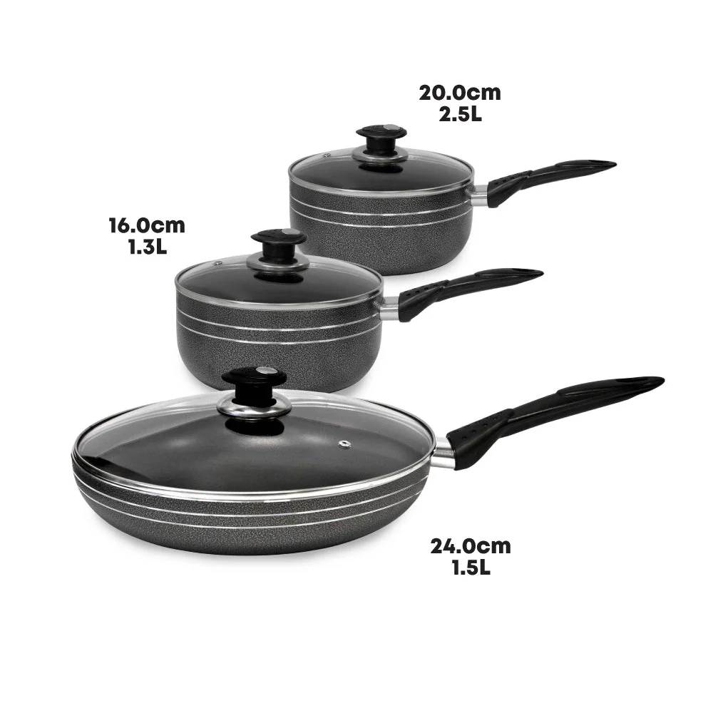 SQ Professional Una Non Stick Essential Pan Set of 6