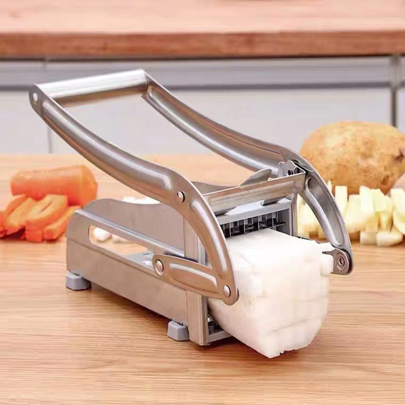 Stainless Steel French Fries Cutter, Vegetables Potatoes Chips Cutter Slicer, Potato Chipper