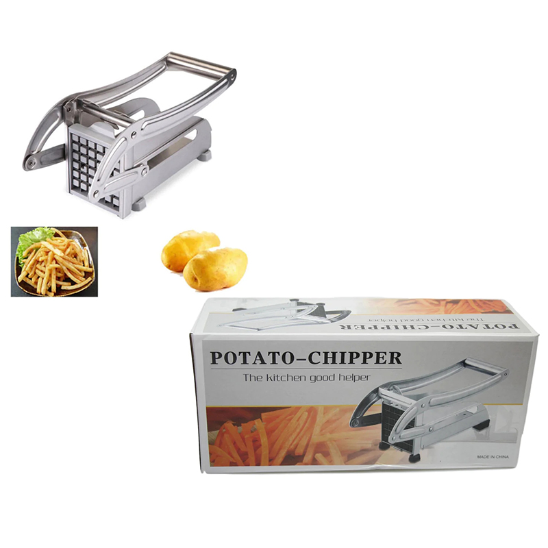Stainless Steel French Fries Cutter, Vegetables Potatoes Chips Cutter Slicer, Potato Chipper