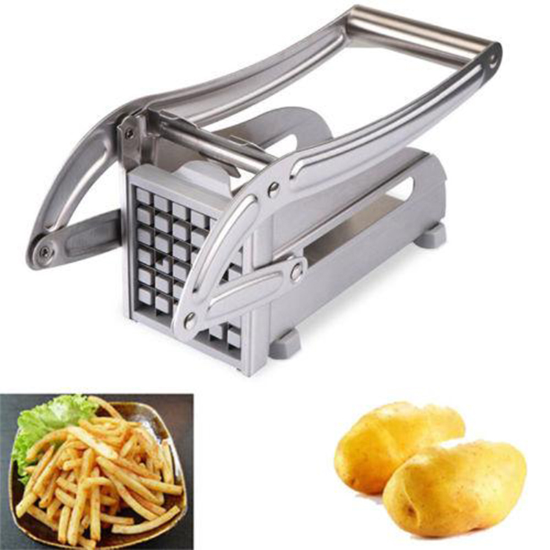 Stainless Steel French Fries Cutter, Vegetables Potatoes Chips Cutter Slicer, Potato Chipper