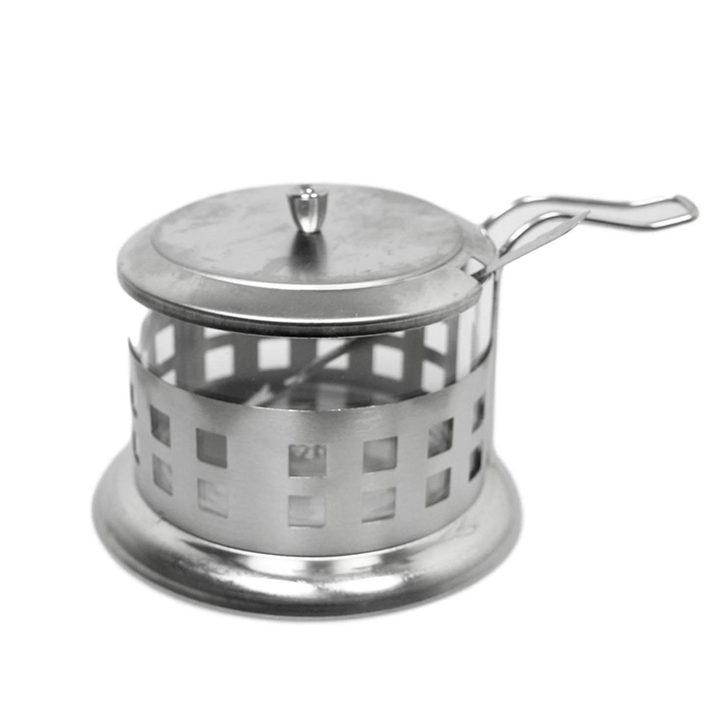 Steel and Glass Sugar Spice Seasoning Storage Jar 9 x 8 cm