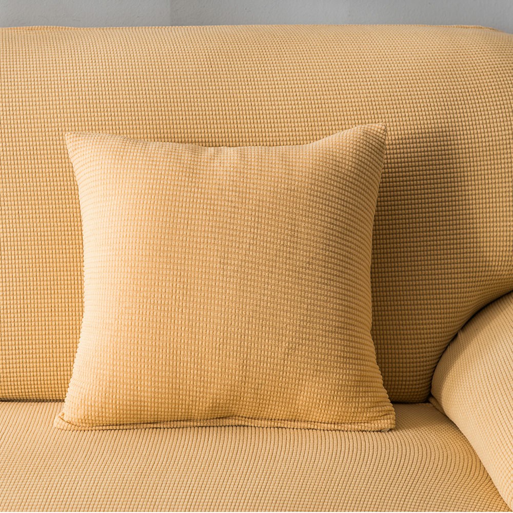 Stretch Sofa Covers Polar Fleece Knitted Slipcovers One Seat - Beige