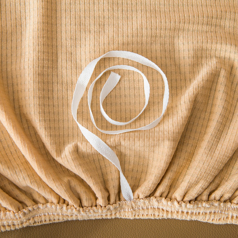 Stretch Sofa Covers Polar Fleece Knitted Slipcovers One Seat - Beige