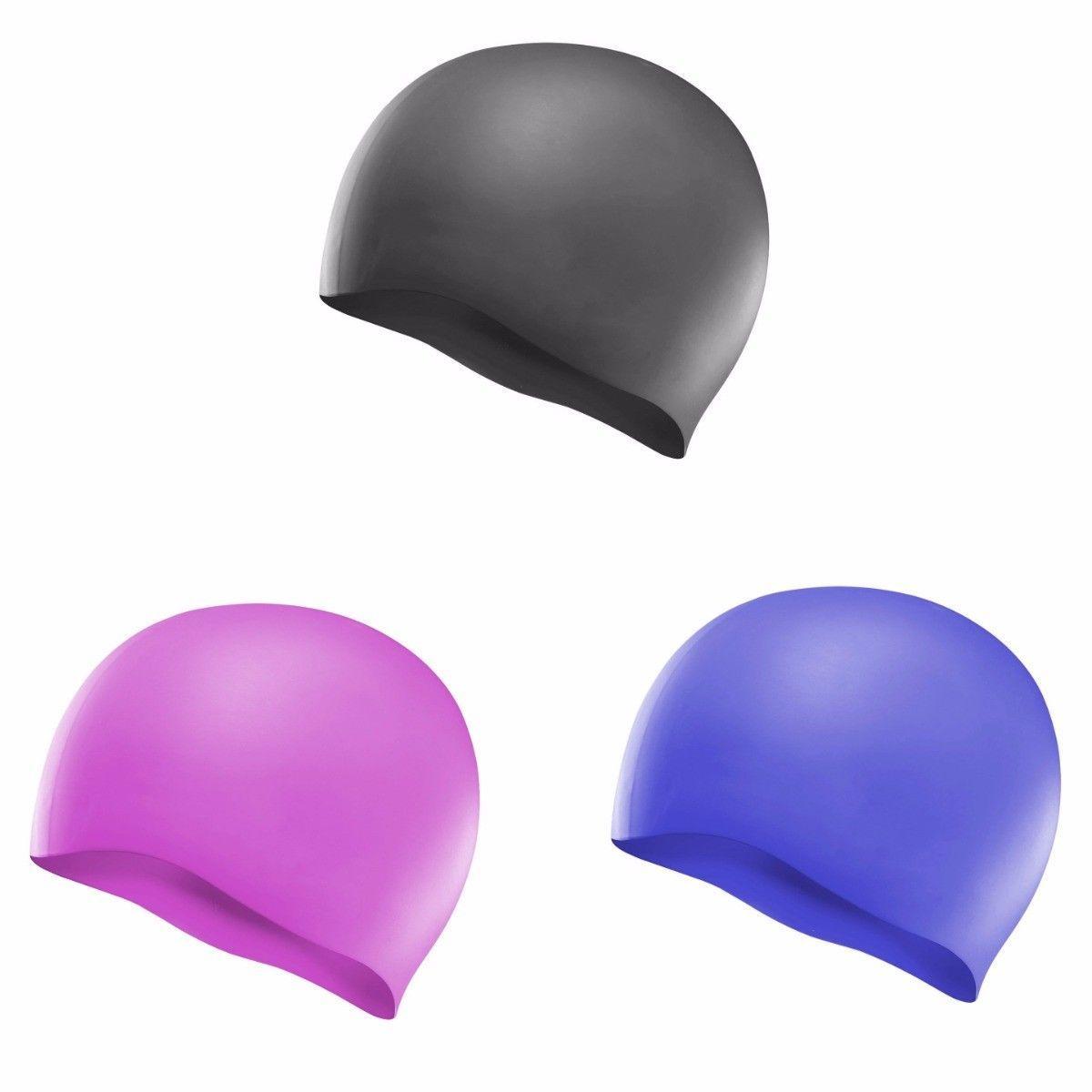 Swimming Hat Silicone Cap One Size - Random Colour