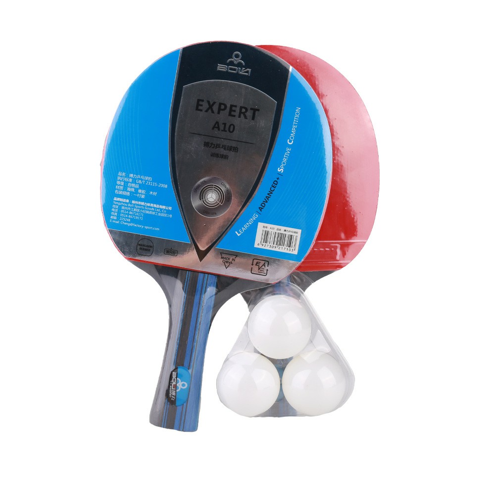 Table Tennis Racket Ppong Table Tennis Set 2 Bats with Cases + 3 Balls