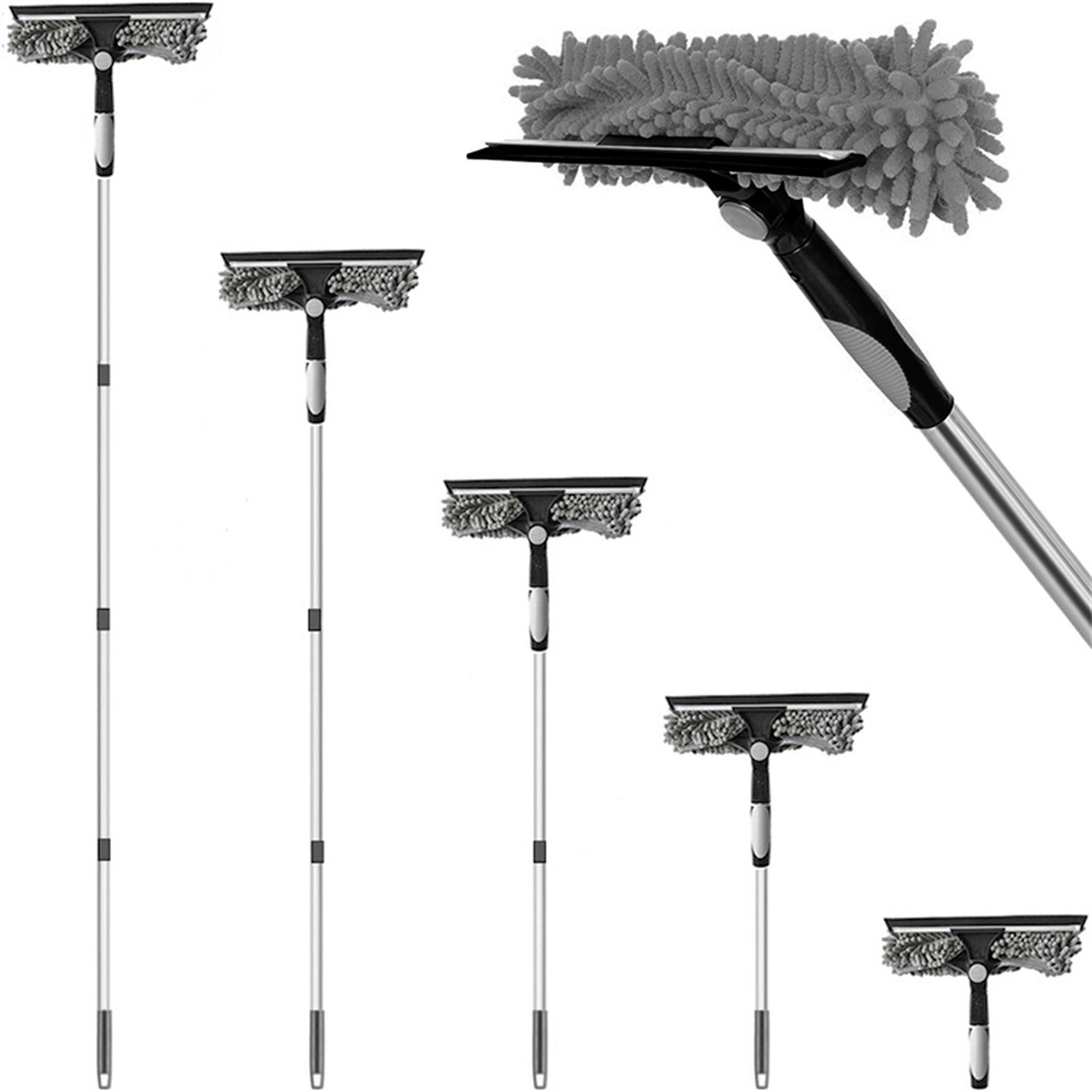 4.5m Telescopic Squeegee Cleaner Window Glass Cleaning Kit Extendable Pole