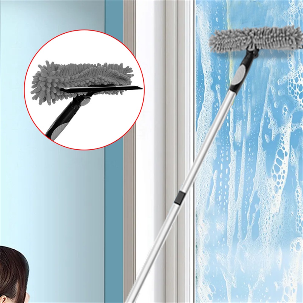 4.5m Telescopic Squeegee Cleaner Window Glass Cleaning Kit Extendable Pole