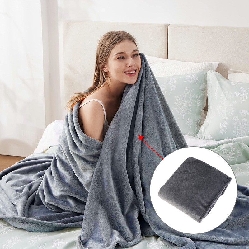 59 x 78.7 Inch Throw Blanket Fleece Large Soft Warm Sofa Bed Throw Single Double King Grey
