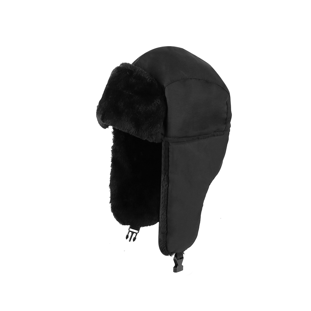 Trapper Hat Winter Fleece Warm Cap with Ear Flaps Faux