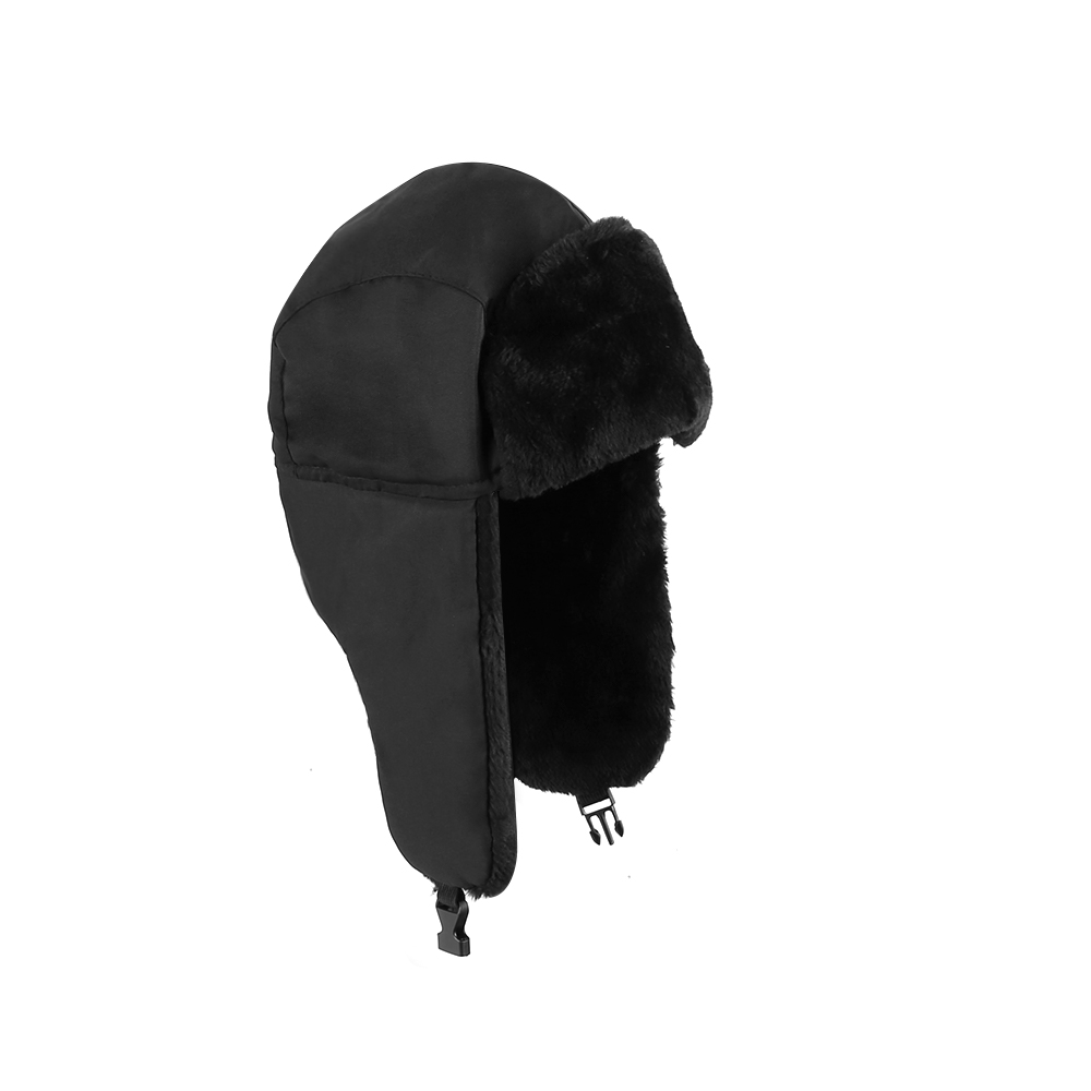 Trapper Hat Winter Fleece Warm Cap with Ear Flaps Faux