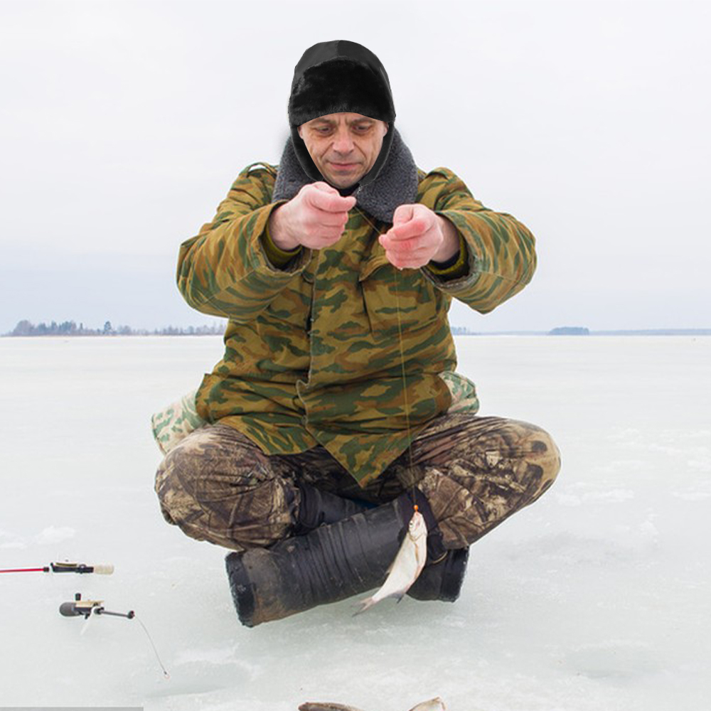 Trapper Hat Winter Fleece Warm Cap with Ear Flaps Faux