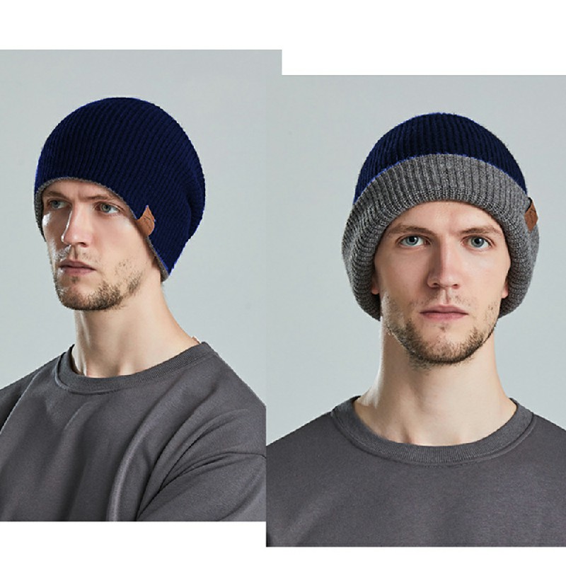 Unisex Winter Knitted Hat - Navy