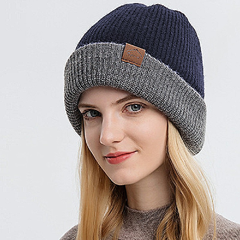 Unisex Winter Knitted Hat - Navy