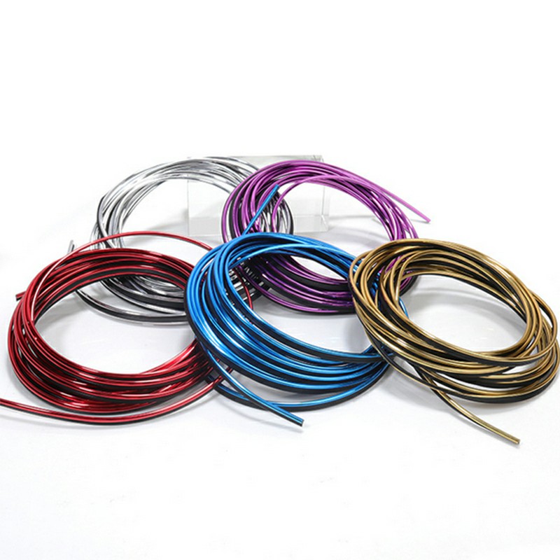 Universal Edge Gap Line Car Interior Accessories Molding Garnish - Red 5M