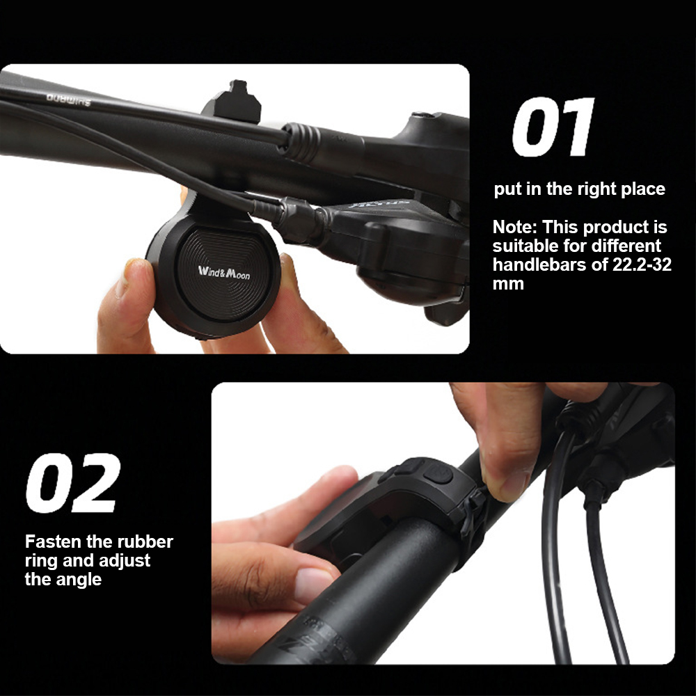 USB Rechargeable Electronic Bike Horn Bicycle BellInstall on Handlebar Mount