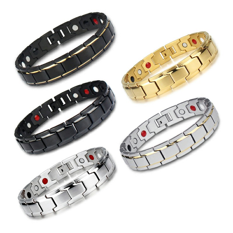 Weak Magnet Bracelet for Men and Women Jewelry Gift - Gold