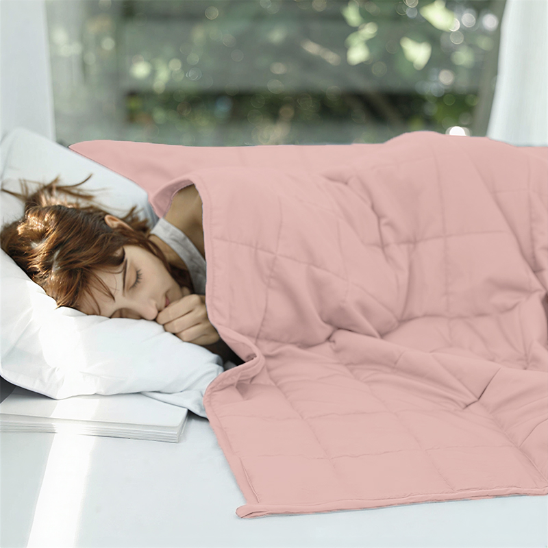 Weighted Blanket 9lbs 50x60" Pink Breathable All-Season Throw Blanket for Kids