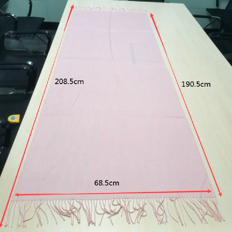 Winter Cashmere Scarf Cotton Blend Shawl Soft Large Warm Neck Wrap Scarves - Silver