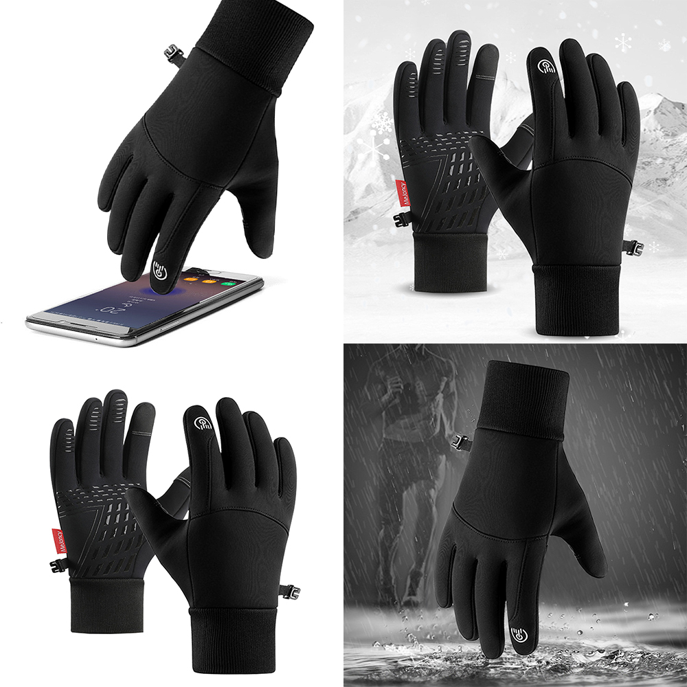 Winter Waterproof Touch Screen Windproof Thermal Gloves Winter Warm Gloves - L