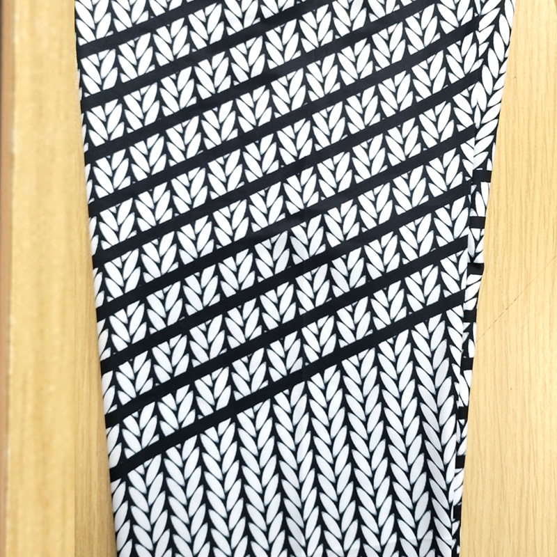 Women Casual Sports Pants Slim Yoga Pants Printed Leggings - Grey 4XL