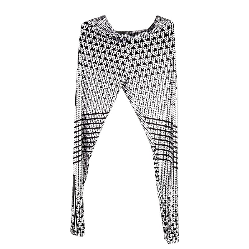 Women Casual Sports Pants Slim Yoga Pants Printed Leggings - Grey 4XL