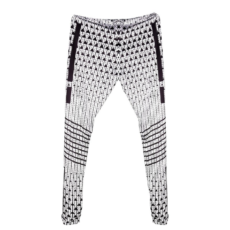 Women Casual Sports Pants Slim Yoga Pants Printed Leggings - Grey 4XL