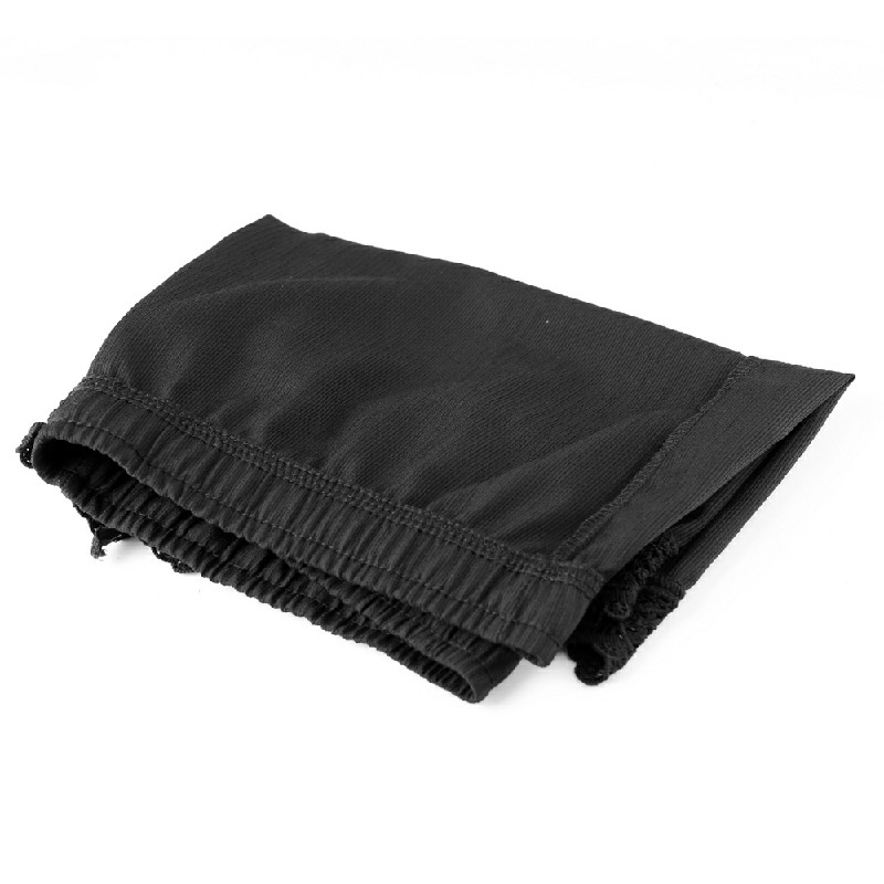 Womens Ladies Elastic Waist Drawstring Lace Hem Beach Shorts Pants Black - XL