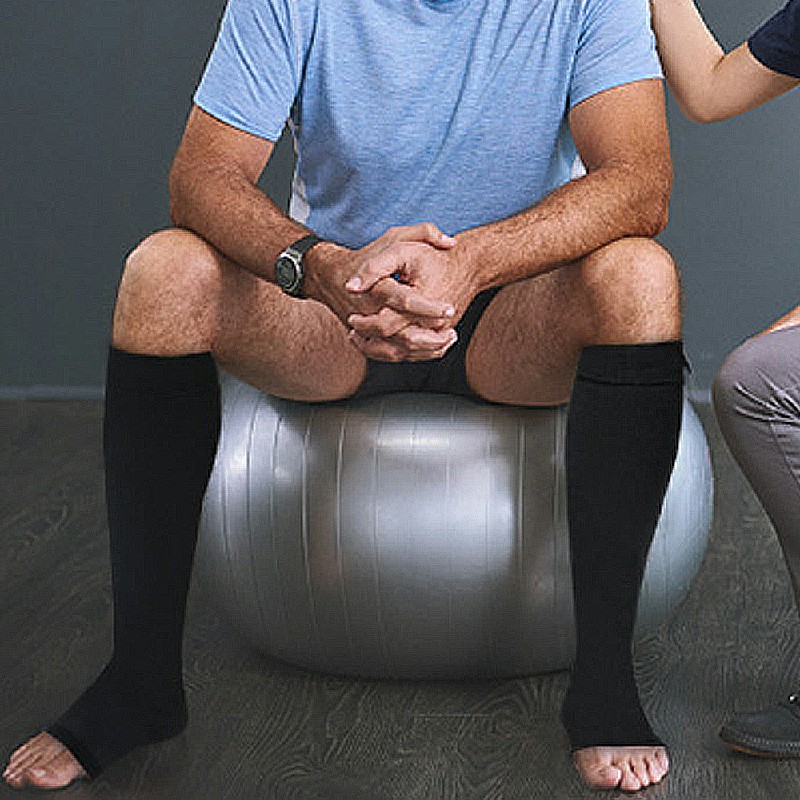 Zipper Compression Socks Open Compression Stockings for Men and Women - XXL